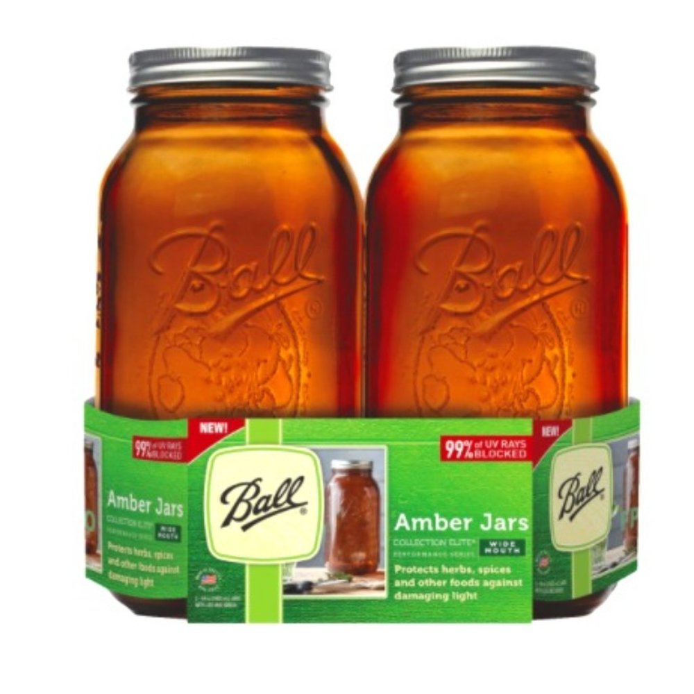 Ball Amber Half Gallon Canning Mason Jars 2-Pack